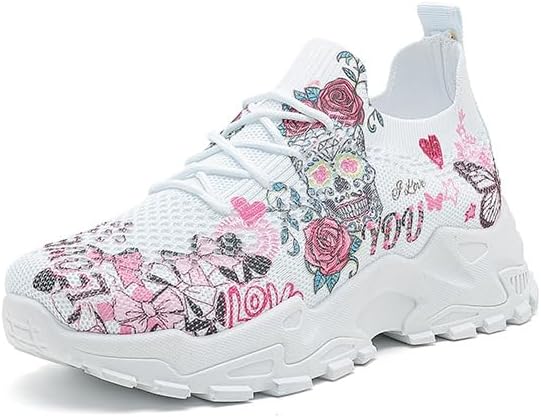 Aqitrn - sugar skull sneakers womens