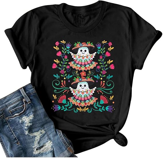 MNLYBABY - sugar skull t-shirt womens