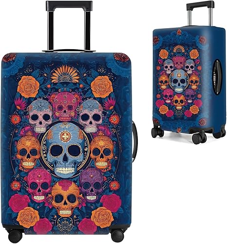 THISFIND - sugar skull luggage set