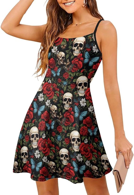 KAOEOSI - sugar skull dress womens