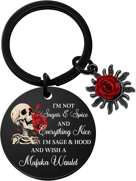 Sugar Skull Keychain Spooky Skull Gifts for Women Friends Sister Horror Goth Keychains Gift Day Of The Dead Halloween Skulls Accessories - sugar skull wallets for women