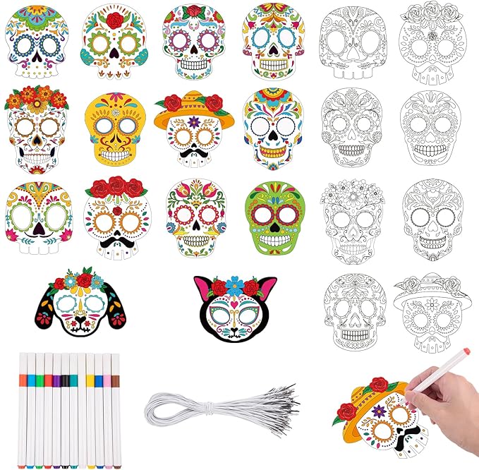 Eternity sky - sugar skull face mask