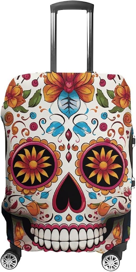 JKLQWH - sugar skull luggage set