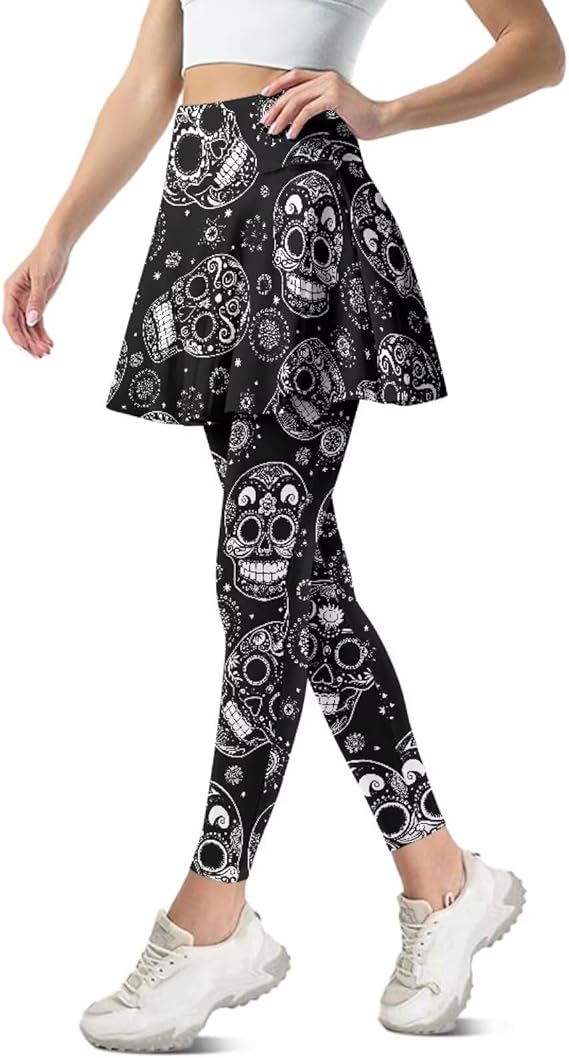 Frestree - sugar skull leggings for women