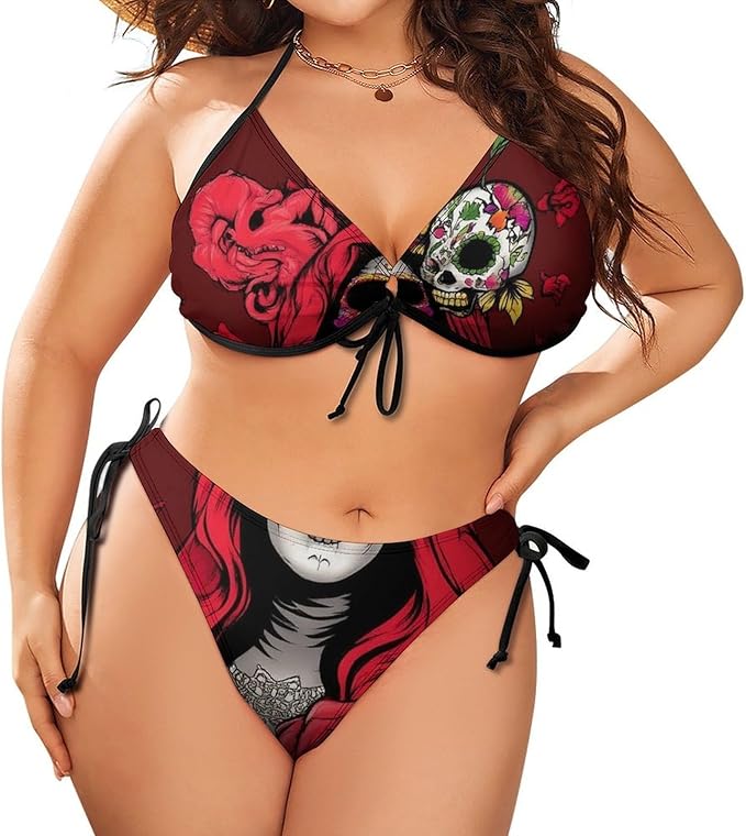 Meaudiwes - sugar skull bikini set