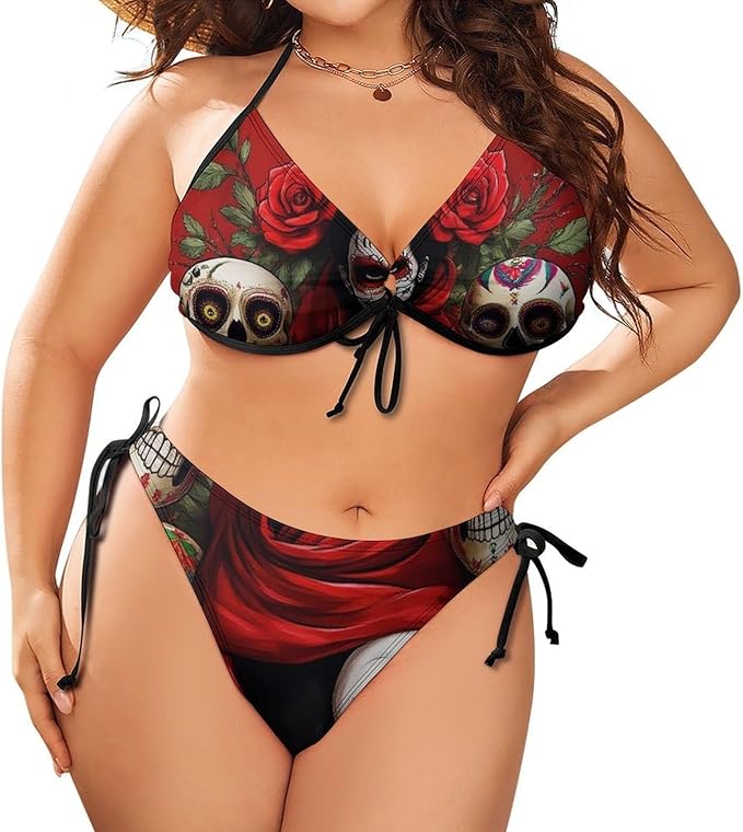 Meaudiwes - sugar skull bikini set