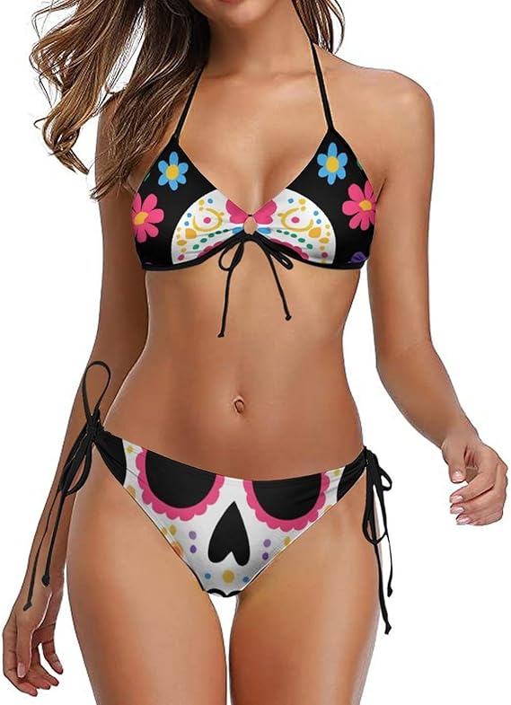 Meaudiwes - sugar skull bikini set