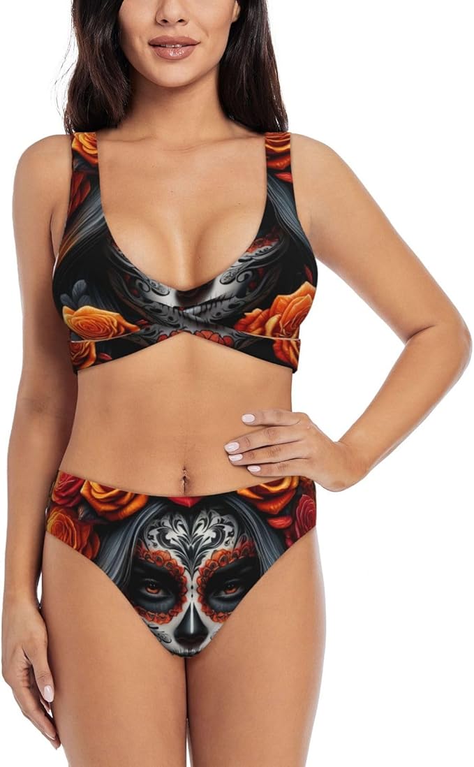 Augenstern - sugar skull bikini set