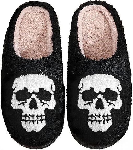 Afellicy - sugar skull slippers womens