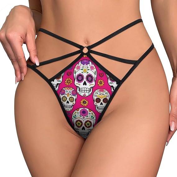 Meaudiwes - sugar skull bikini set