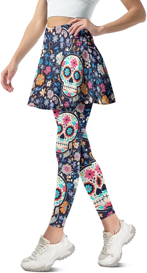 Irisjudy - sugar skull leggings for women