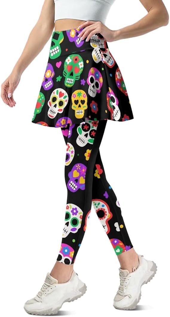 Irisjudy - sugar skull leggings for women