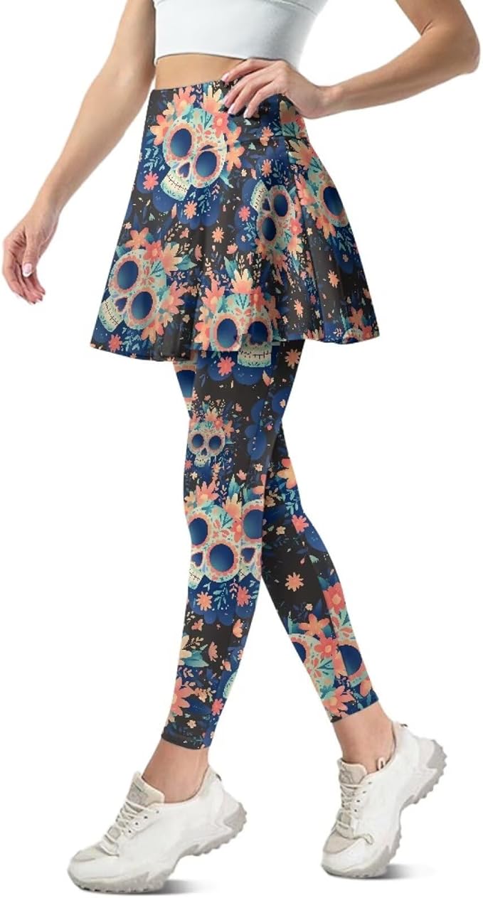 Irisjudy - sugar skull leggings for women