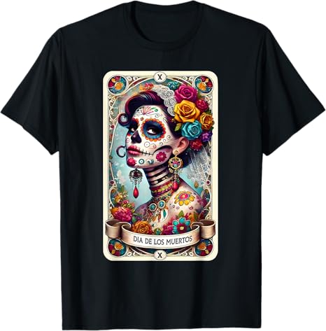 Day Of The Dead Dia De Los Muertos Catrina Woman. - sugar skull t-shirt womens