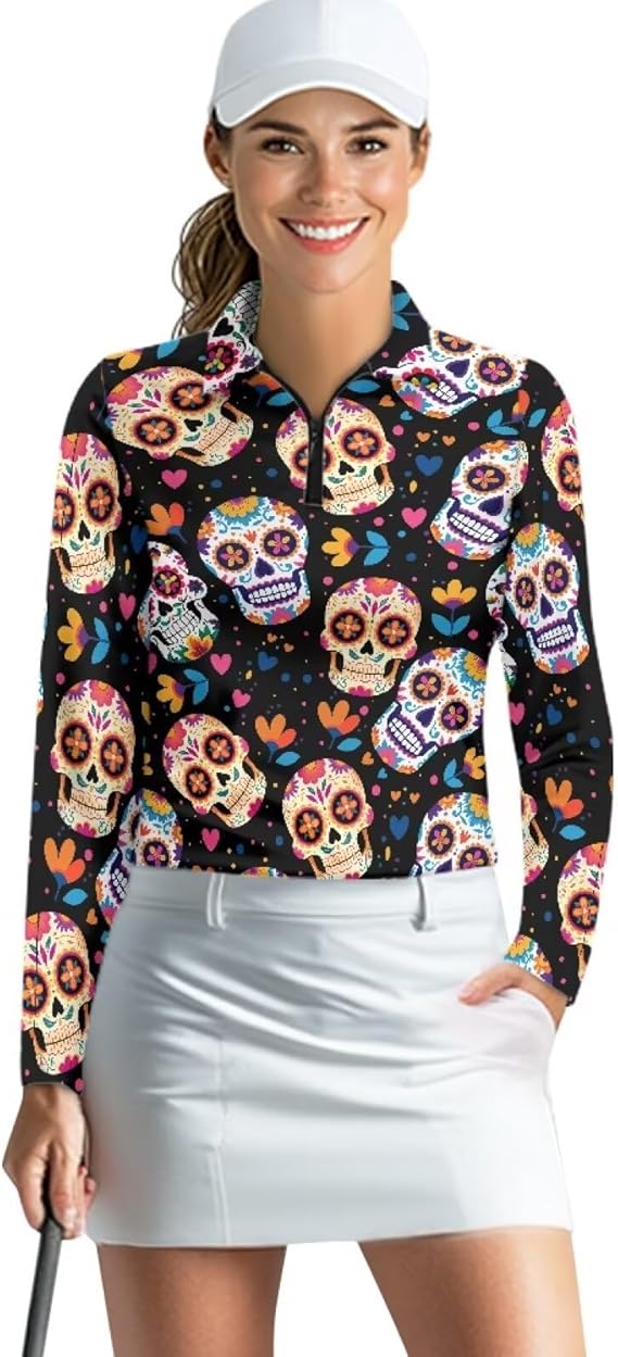Tomeusey - sugar skull long sleeve shirt mens