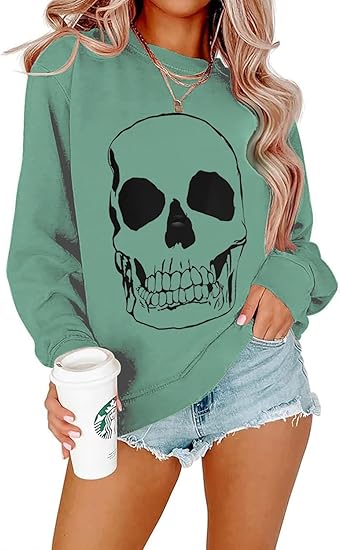ChungLong0593 - sugar skull sweatshirt womens