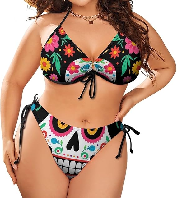 Meaudiwes - sugar skull bikini set