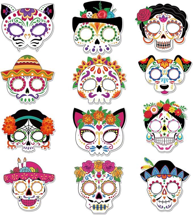 Qpout - sugar skull face mask