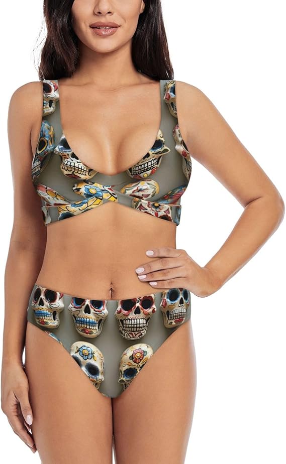 ZHENGTONG - sugar skull bikini set