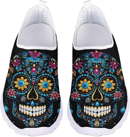 JoyLamoria - sugar skull sneakers womens