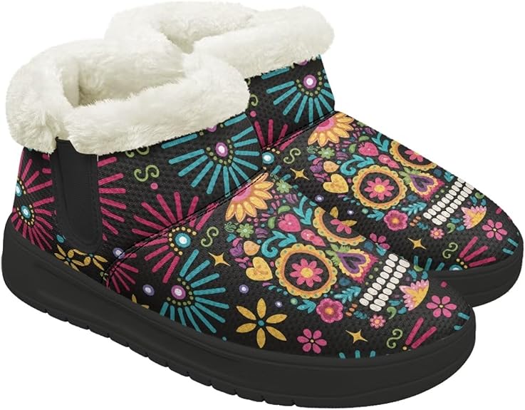 Gdxynsmny - sugar skull boots for women