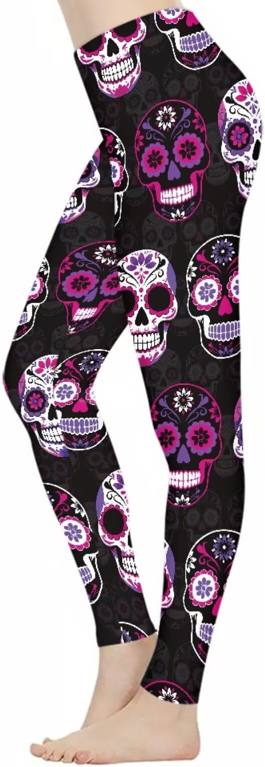 PinUp Angel - sugar skull leggings for women