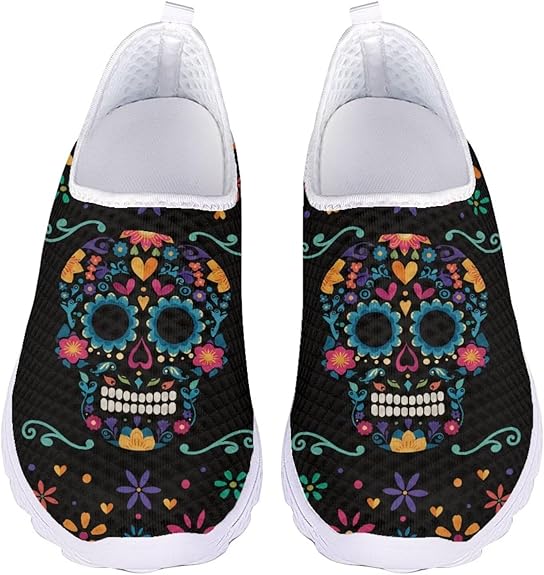 JoyLamoria - sugar skull sneakers womens