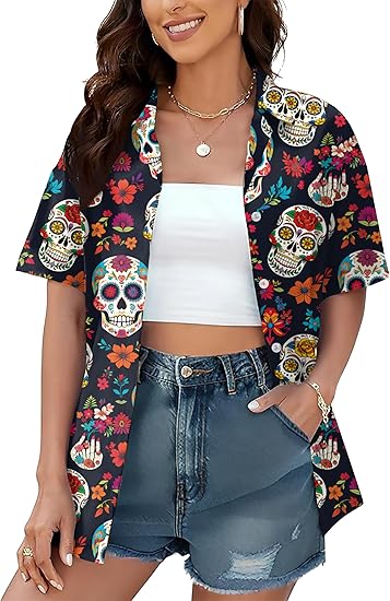 YI XIANG RAN - sugar skull leggings for women