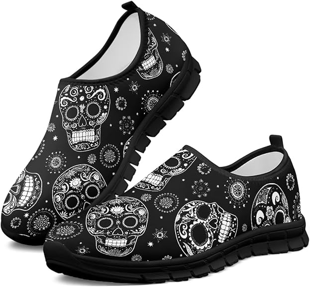 Glomenade - sugar skull sneakers womens