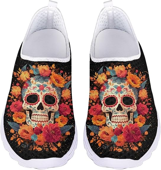 JoyLamoria - sugar skull sneakers womens