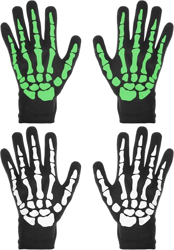 Lusofie - sugar skull winter gloves