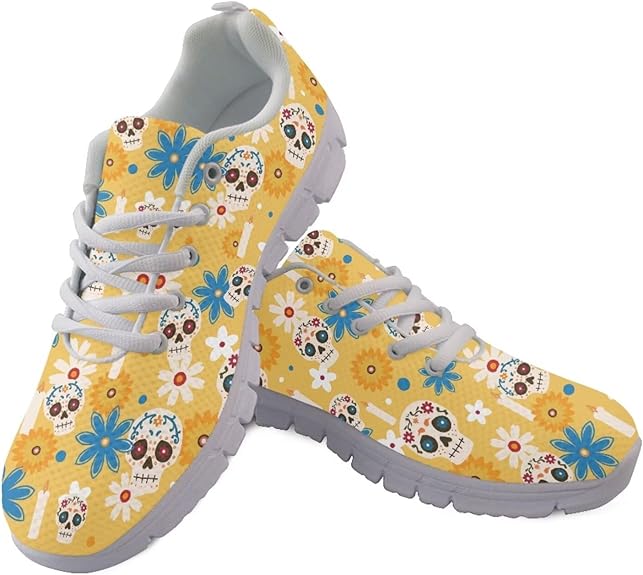 Glomenade - sugar skull sneakers womens