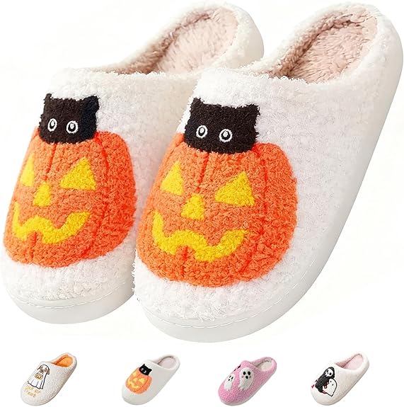 Cekqoci - sugar skull slippers womens