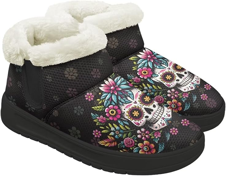 Gdxynsmny - sugar skull boots for women