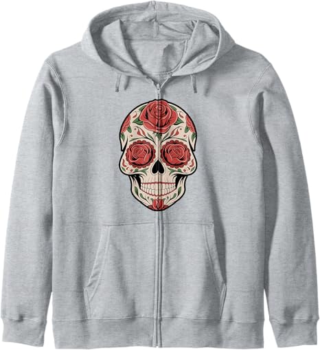 Anatomists Anthophile Plantsman and Flower Lover - sugar skull zip up hoodie mens