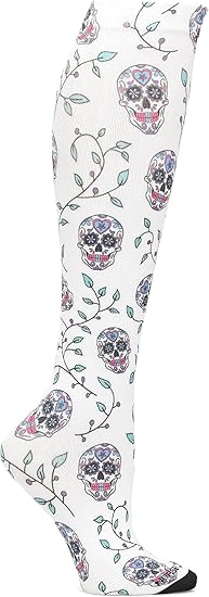 Nurse Mates - sugar skull socks womens