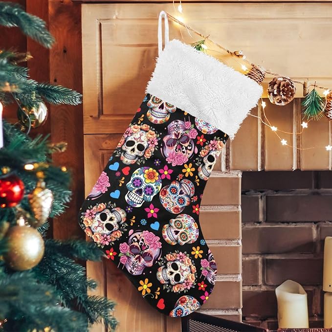 POQCOD - sugar skull socks womens