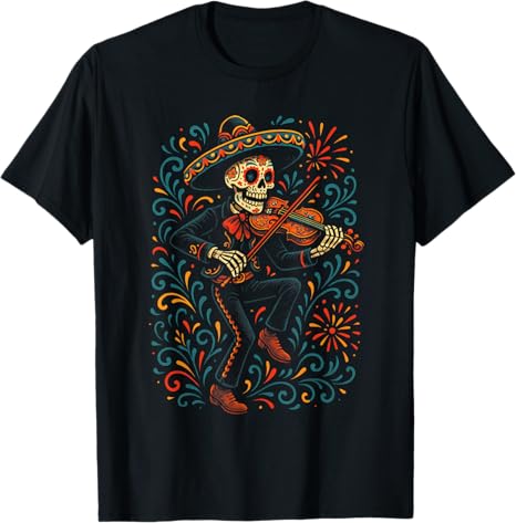 Fiesta Designs - sugar skull t-shirt womens