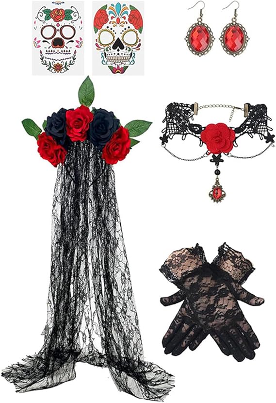 Vdaxvme - sugar skull winter gloves