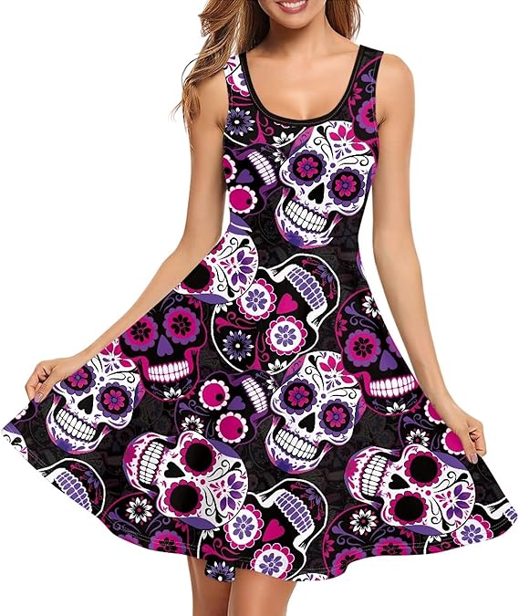 Cjfognsoa - sugar skull dress womens