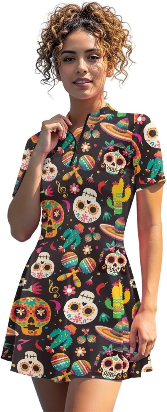 Irisjudy - sugar skull dress womens