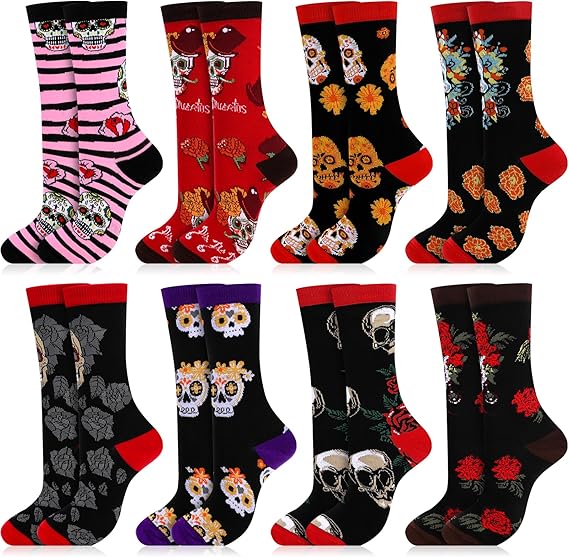 IWOLOMI - sugar skull socks womens