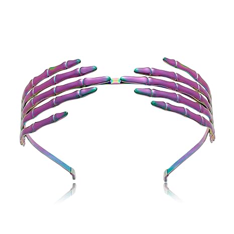 LILIE&WHITE Purple Skeleton Hand Halloween Headbands For Women Trendy Halloween Accessory Skull headband Chic Gothic Head Bands Fashion Skeleton Hair Accessory Perfect For Costume Party - sugar skull flower crown
