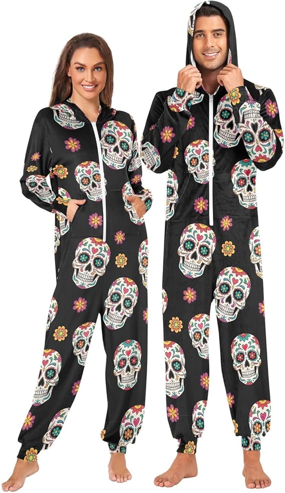 ODAWA - sugar skull pajamas womens