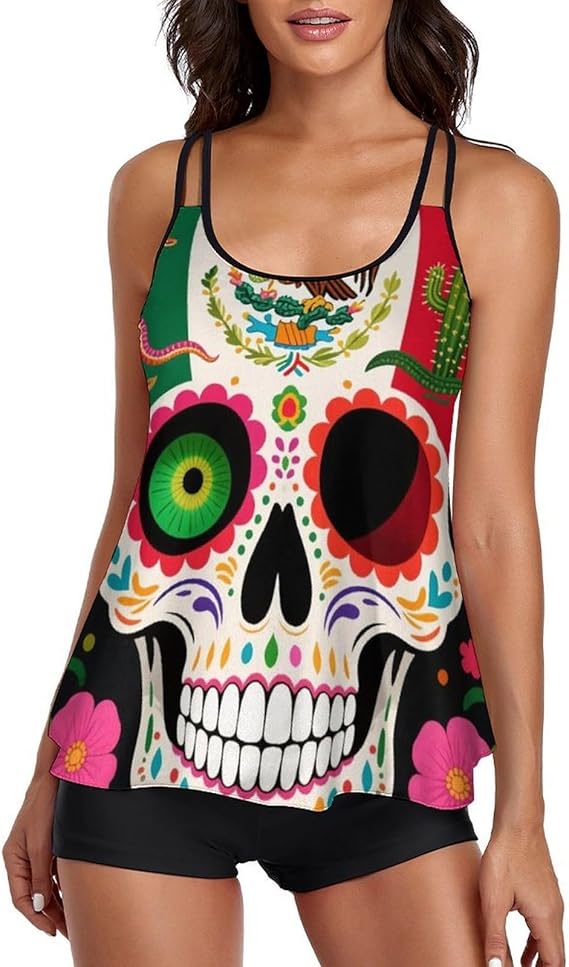 Supdreamc - sugar skull bikini set