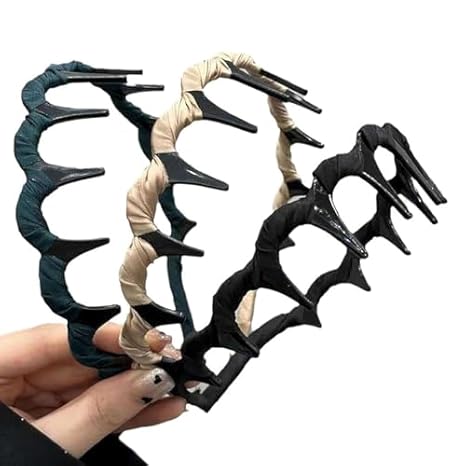 Retro High Skull Pearl Headband, High Cranium Artificial Pearl Hairband, Elegant Non Slip PearlHeadbands for Women (3pcs A) - sugar skull flower crown