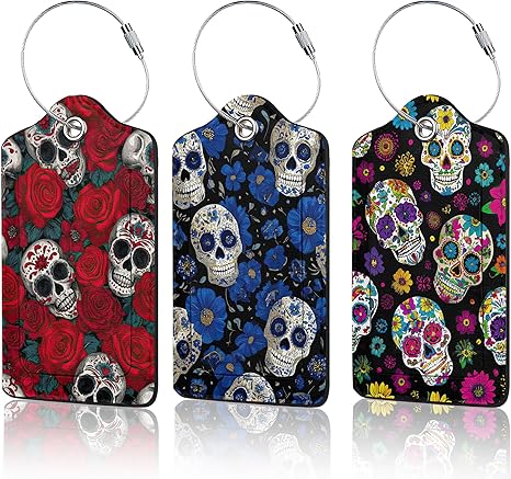 BAMOWEY - sugar skull luggage set
