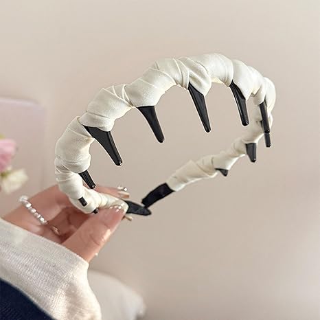 Retro High Skull Pearl Headband, Vintage High Cranium Artificial Pearl Hairband, Headbands for Women Braided Pearls (8) - sugar skull flower crown