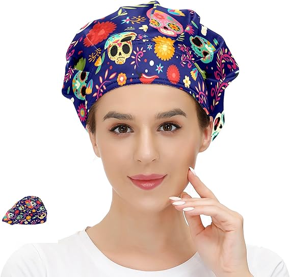 Ruiseye - sugar skull beanie