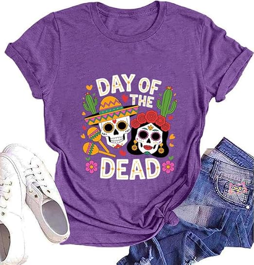 RXGOY - sugar skull t-shirt womens